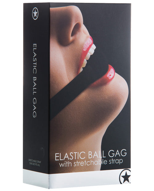 Ouch Shots Ouch Elastic Ball Gag - Black