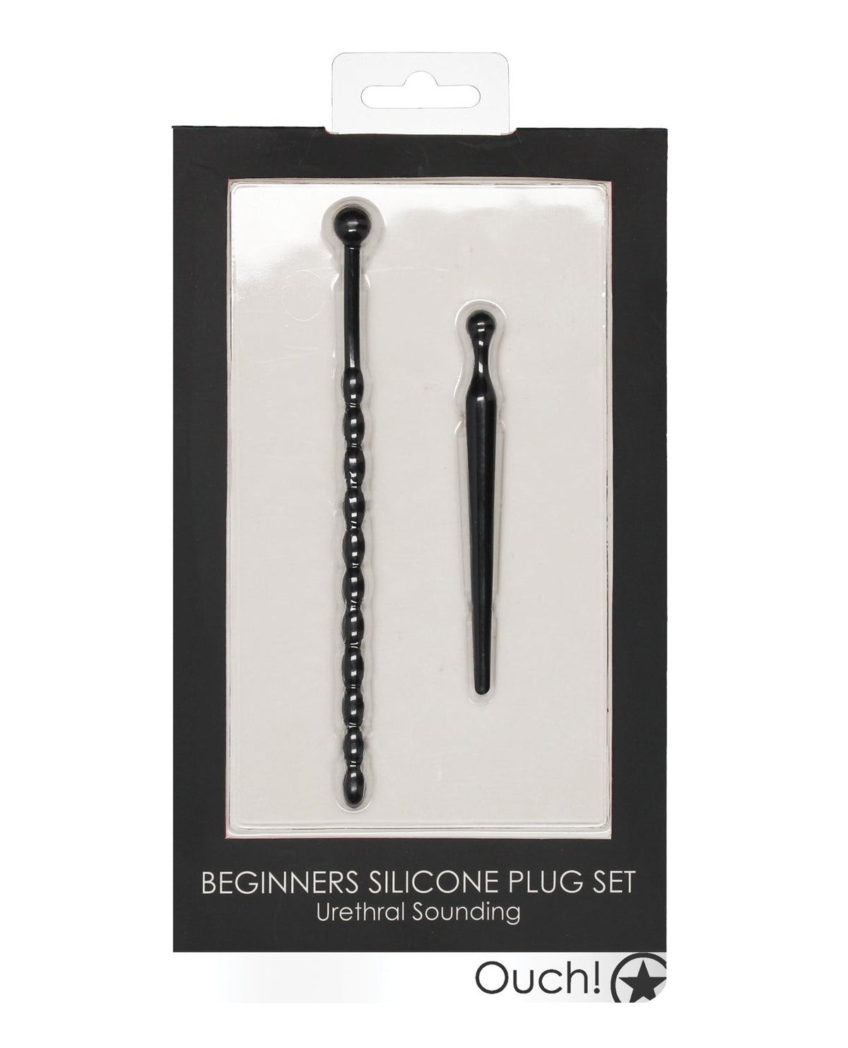 Ouch Shots Ouch Urethral Sounding Beginner's Silicone Plug Set - Black