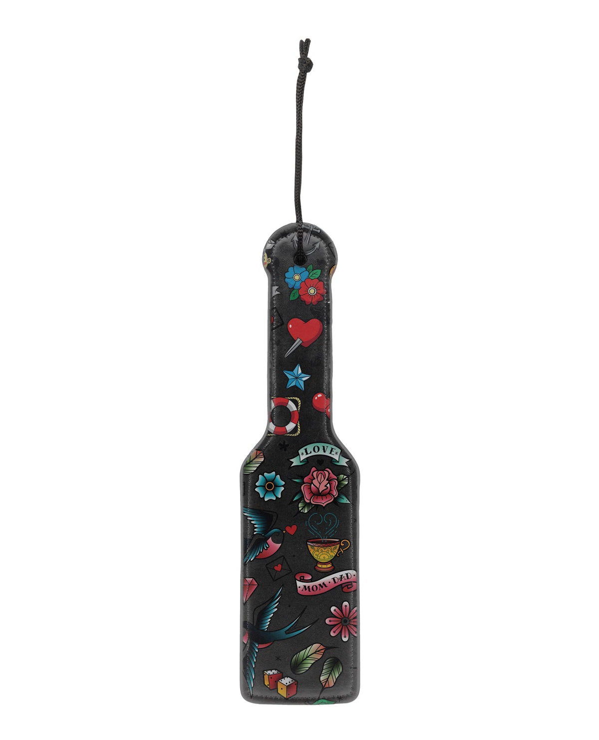 Ouch Shots Ouch Old School Tattoo Style Printed Paddle - Black