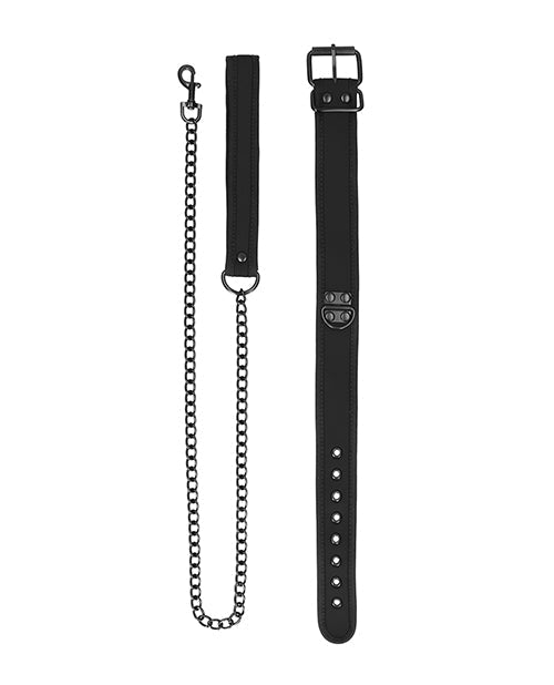 Ouch Shots Ouch Puppy Play Puppy Collar w/Leash - Black