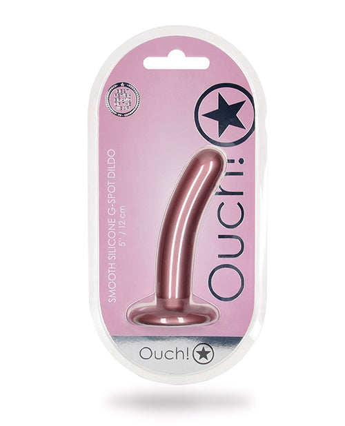 Ouch Shots Ouch 5" Smooth G-Spot Dildo - Rose Gold