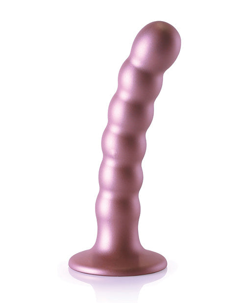 Ouch Shots Ouch 5" Beaded G-Spot Dildo - Rose Gold