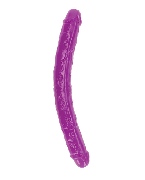 RealRock Shots RealRock 15" Double Dong Glow in the Dark - Neon Purple