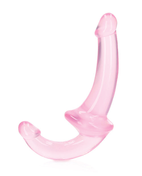 RealRock Shots RealRock Crystal Clear 6" Strapless Strap-On - Pink
