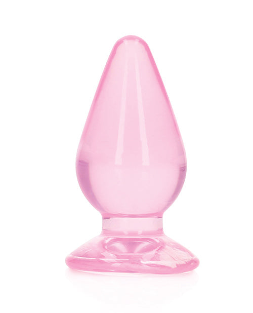 RealRock Shots RealRock Crystal Clear 4.5" Anal Plug - Pink