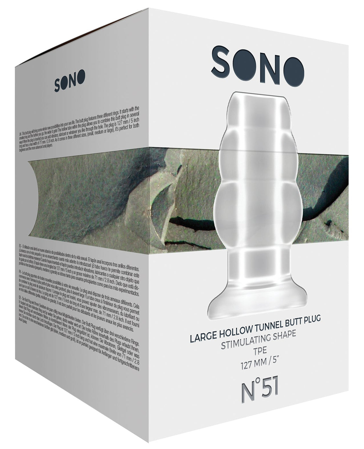 Sono Shots Sono Butt Plug - Large Clear