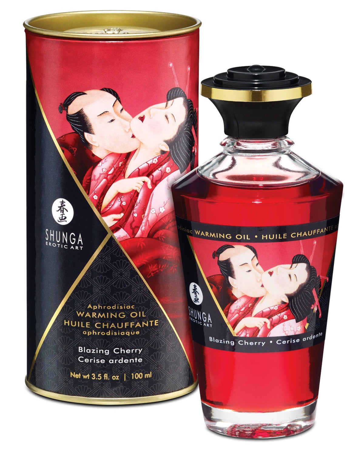 Shunga Shunga Warming Oil - 3.5 oz Blazing Cherry
