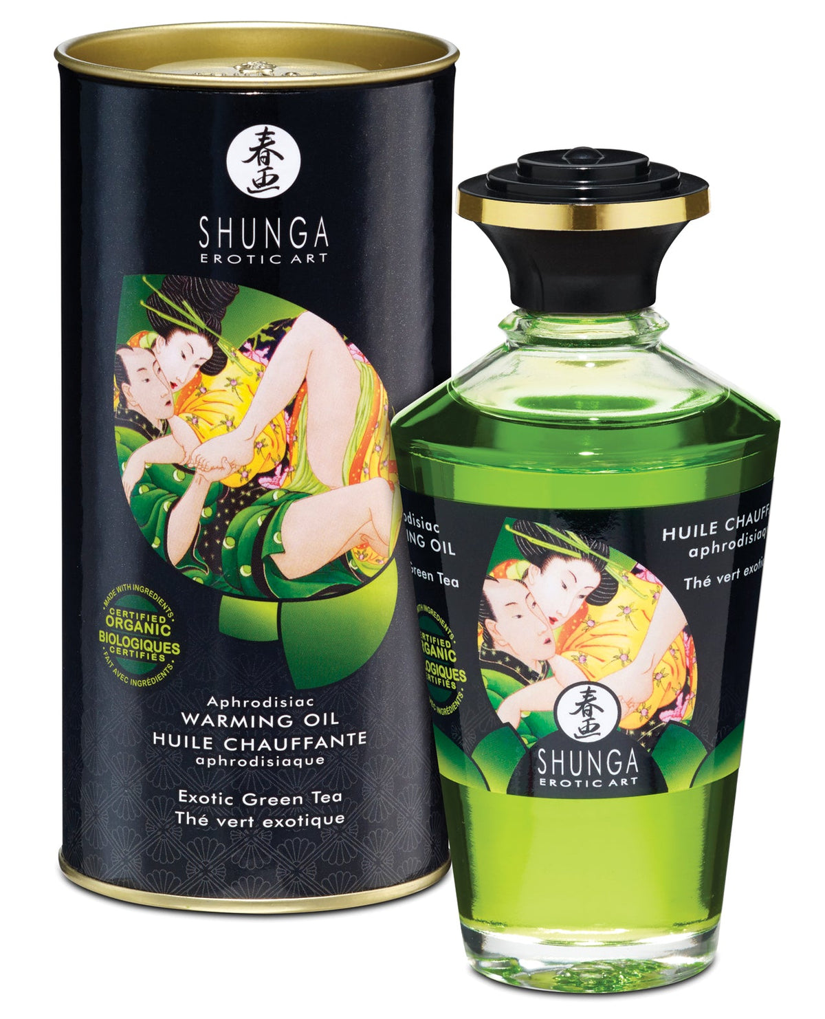 Shunga Shunga Organica Warming Oil - 3.5 oz Green Tea