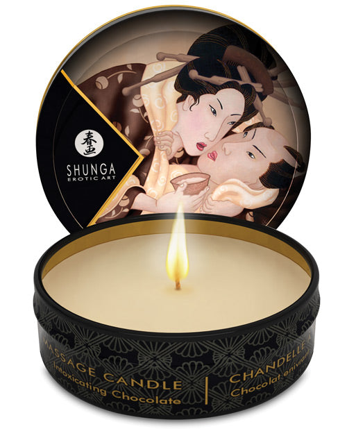 Shunga Shunga Excitation Mini Candlelight Massage Candle - 1 oz Intoxicating Chocolate