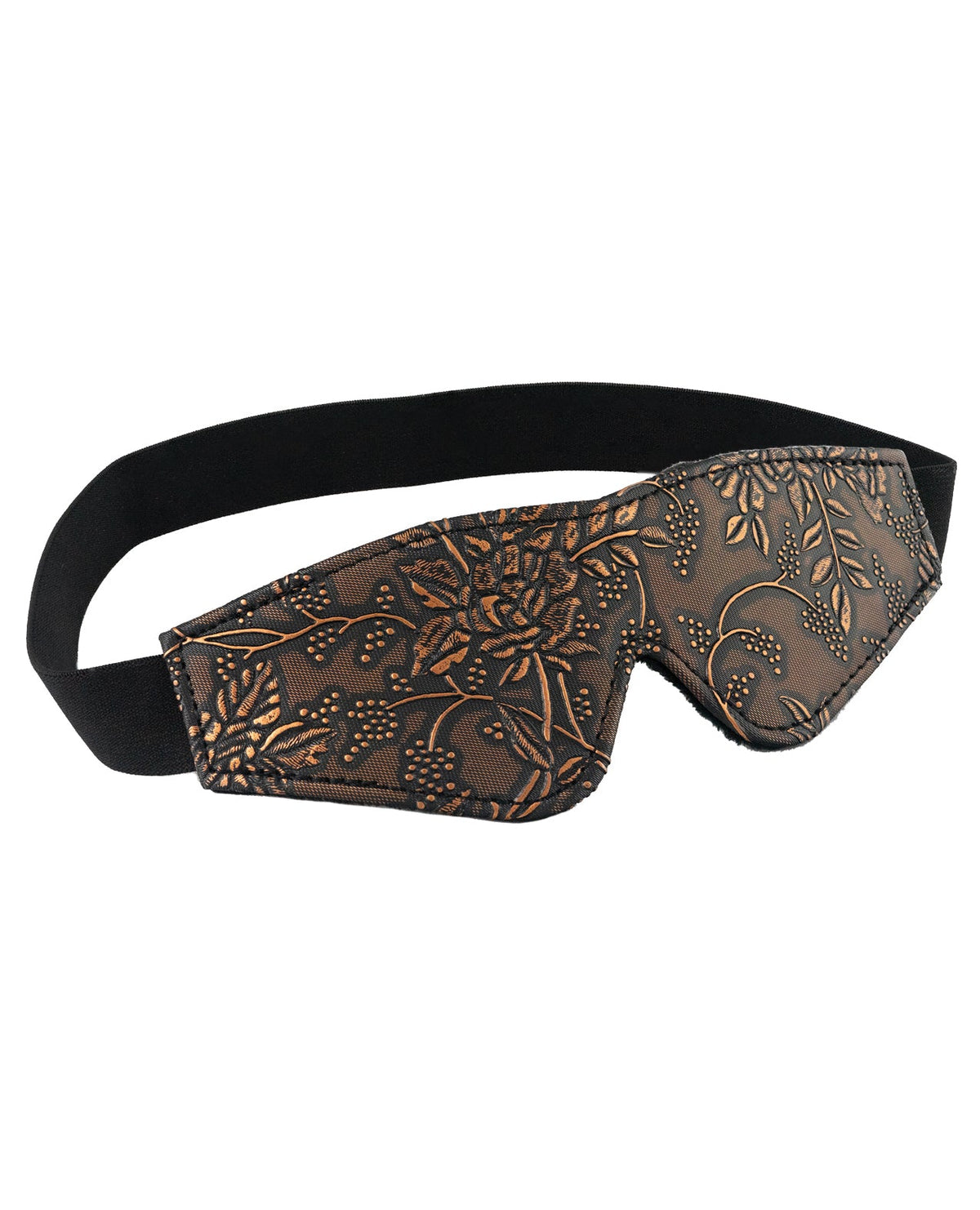 Spartacus Spartacus Faux Fur Lining Blindfold - Brown Floral Print