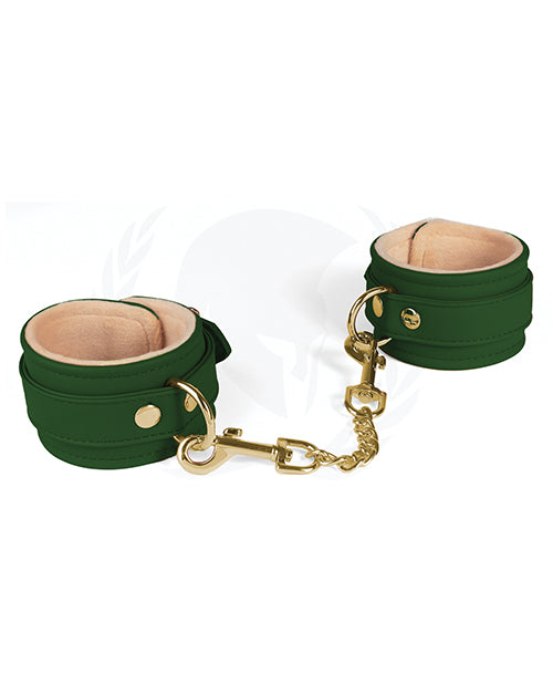 Spartacus Spartacus PU Ankle Cuffs w/Plush Lining - Green