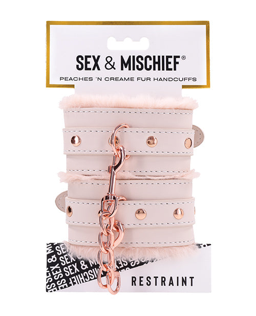 Sex & Mischief Sex & Mischief Peaches 'n CreaMe Fur Handcuffs