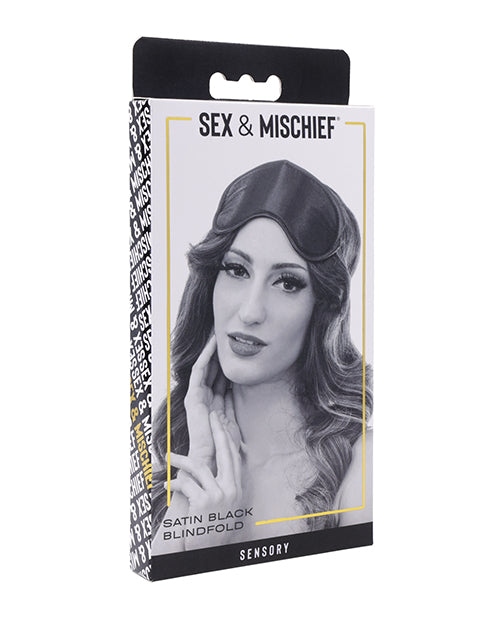 Sex & Mischief Sex & Mischief Satin Blindfold - Black