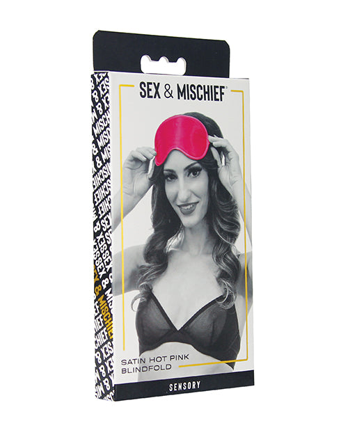 Sex & Mischief Sex & Mischief Satin Blindfold - Hot Pink