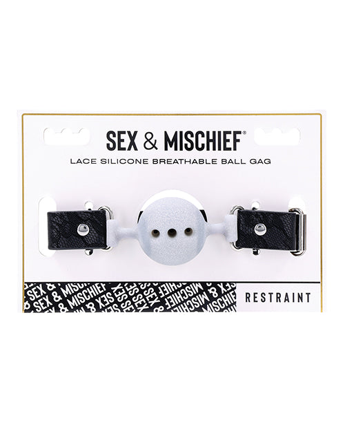 Sex & Mischief Sex & Mischief Lace Silicone Breathable Ball Gag