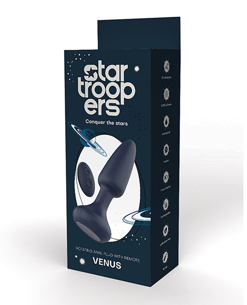 Star Troopers Star Troopers Venus Rotating Anal Plug w/Remote - Black