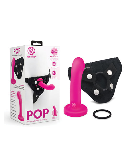Together Pop 5.5 Silicone Dildo &amp; Harness Set