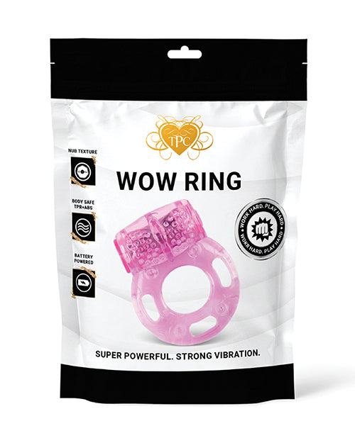 The Pleasure Company Wow Ring Vibrating Cock Ring - Pink