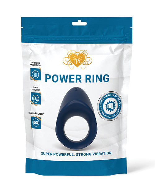 The Pleasure Company Power Ring Vibrating Cock Ring - Blue
