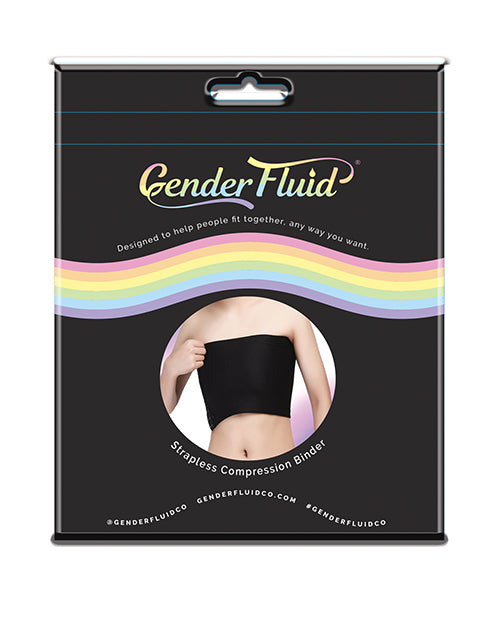 Gender Fluid Gender Fluid Strapless Chest Compression Binder - L Black