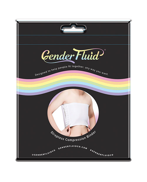 Gender Fluid Gender Fluid Strapless Chest Compression Binder - XXL White