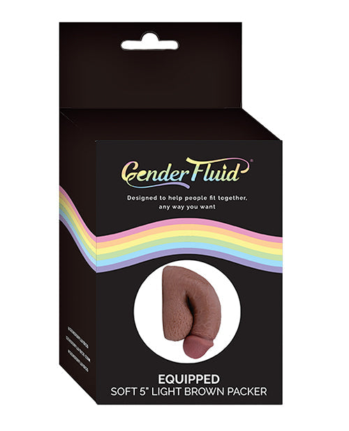 Gender Fluid Gender Fluid 5" Equipped Soft Packer - Light Brown