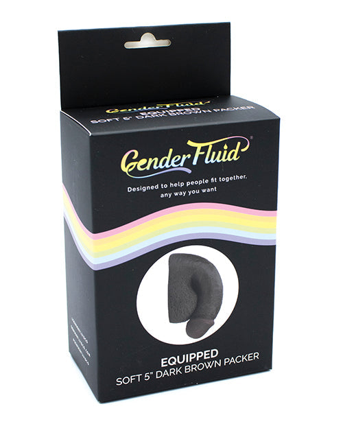 Gender Fluid Gender Fluid 5" Equipped Soft Packer - Dark Brown