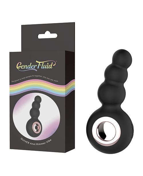 Gender Fluid Gender Fluid Quiver Anal Ring Bead Vibe - Black