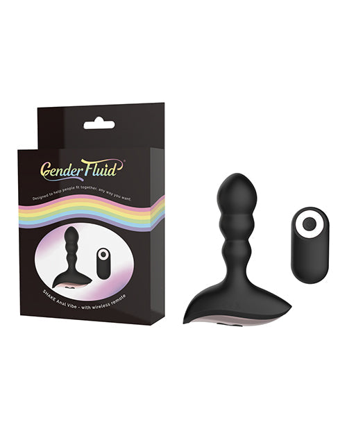 Gender Fluid Gender Fluid Shake Anal Vibe w/Remote - Black