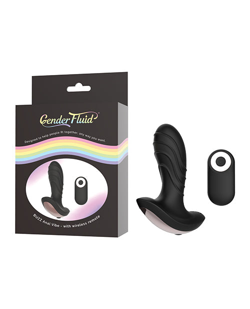 Gender Fluid Gender Fluid Buzz Anal Vibe w/Remote - Black