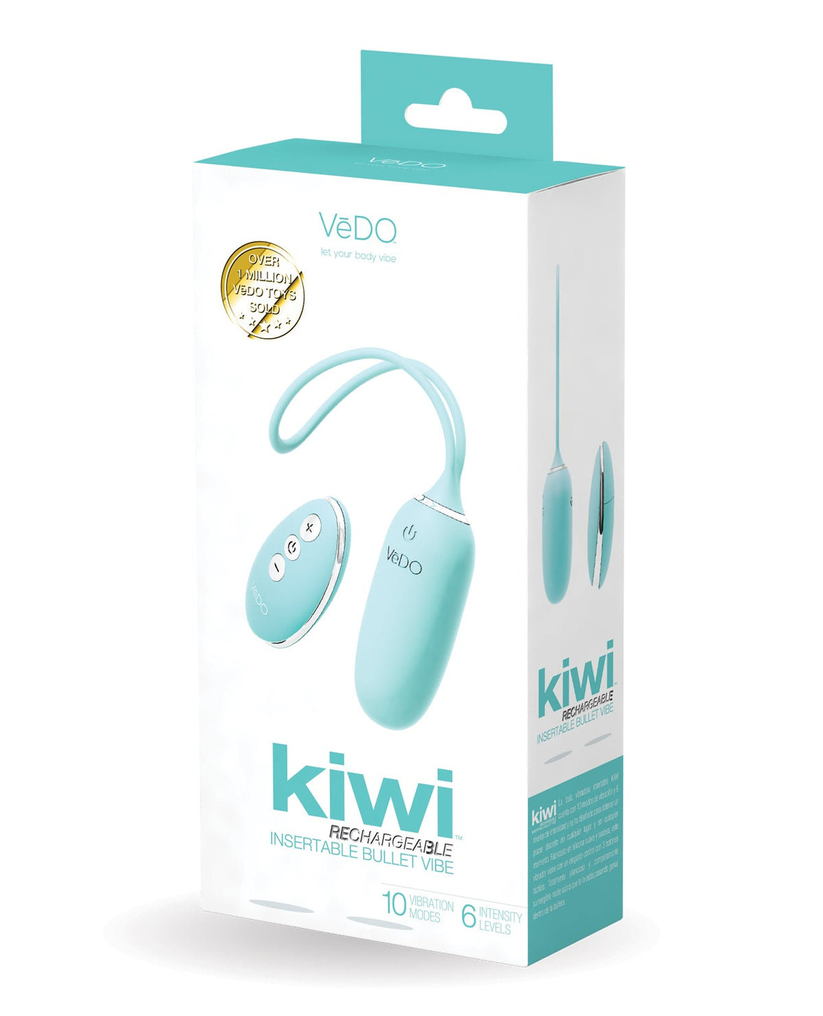 VeDO VeDO KIWI Rechargeable Insertable Bullet - Tease Me Turquoise