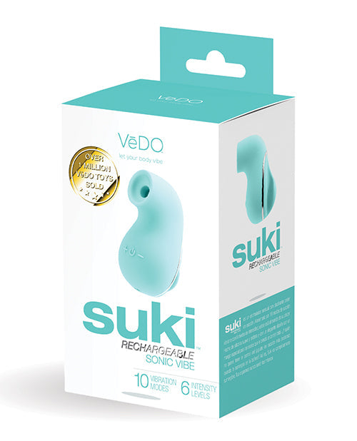 VeDO VeDO Suki Rechargeable Vibrating Sucker - Tease Me Turquoise