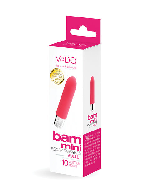 VeDO VeDO Bam Mini Rechargeable Bullet Vibe - Foxy Pink