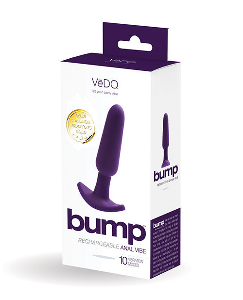 VeDO VeDO Bump Rechargeable Anal Vibe - Deep Purple
