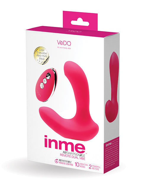 VeDO VeDO Inme Rechargeable Dual Vibe w/Remote Control - Pink