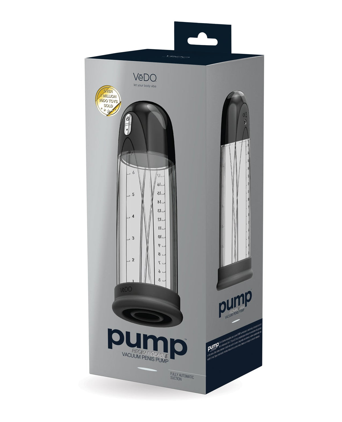VeDO VeDO Pump Rechargeable Vacuum Penis Pump - Just Black