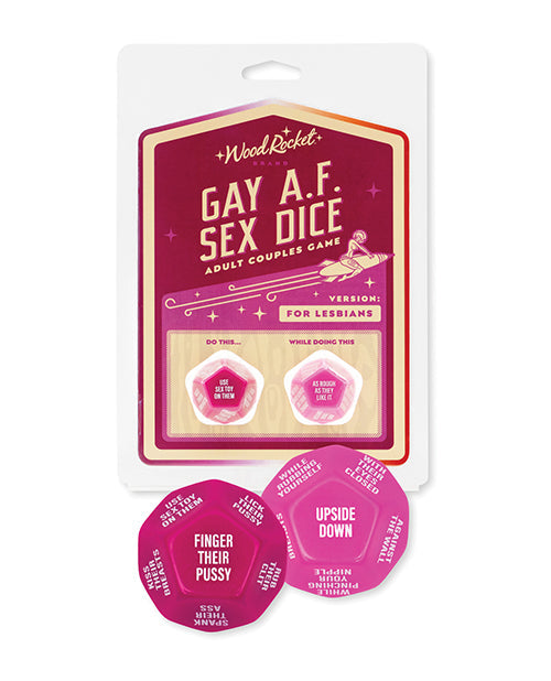 Wood Rocket Wood Rocket Gay AF Lesbian Couples Sex Dice Game - Fuchsia