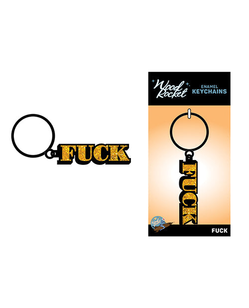 Wood Rocket Wood Rocket Fuck Keychain - Gold