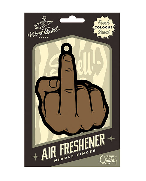 Wood Rocket Wood Rocket Middle Finger Brown Air Freshener - Cologne