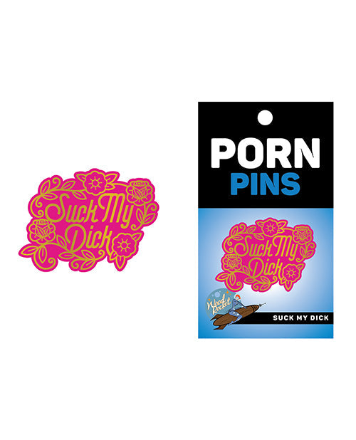 Wood Rocket Wood Rocket Porn Suck My Dick Pin - Pink/Gold