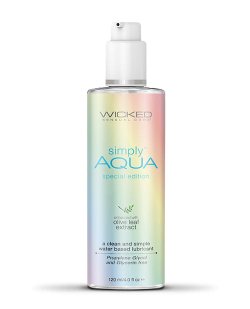 Wicked Sensual Care Wicked Sensual Care Simply Aqua Special Edition Water Based Lubricant - 4 oz