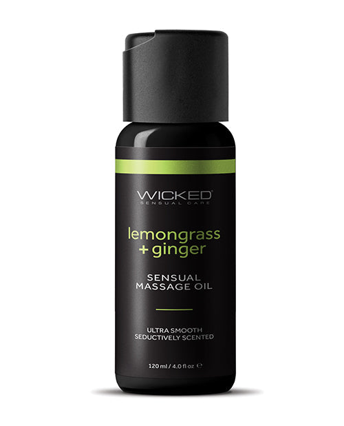 Wicked Sensual Care Wicked Sensual Care Lemongrass & Ginger Massage Oil - 4 oz