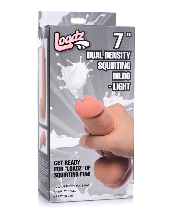 Loadz Loadz 7" Dual Density Squirting Dildo - Light
