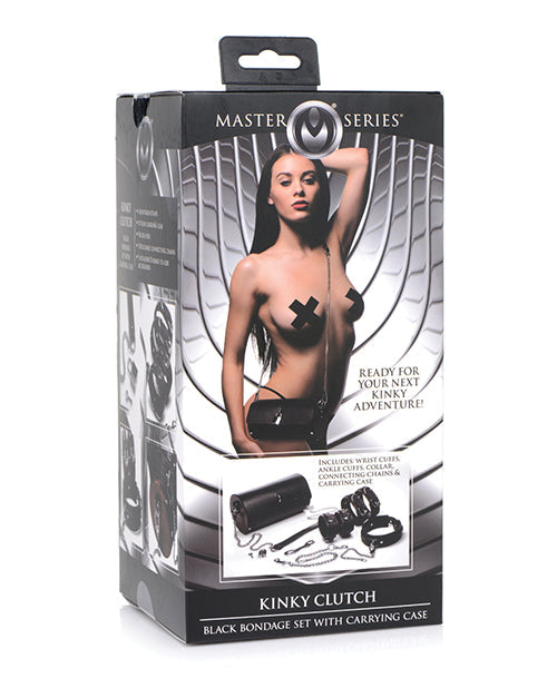 Master Series Master Series Kinky Clutch Black Bondage Set w/Carrying Case