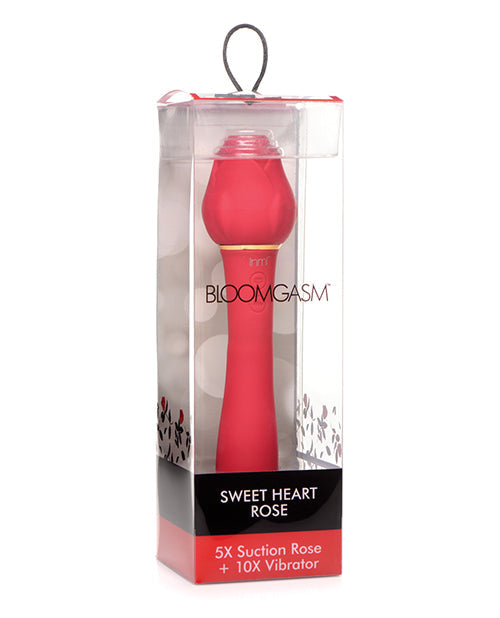 Inmi Inmi Bloomgasm Sweet Heart Rose 5X Suction & 10X Vibrator - Red