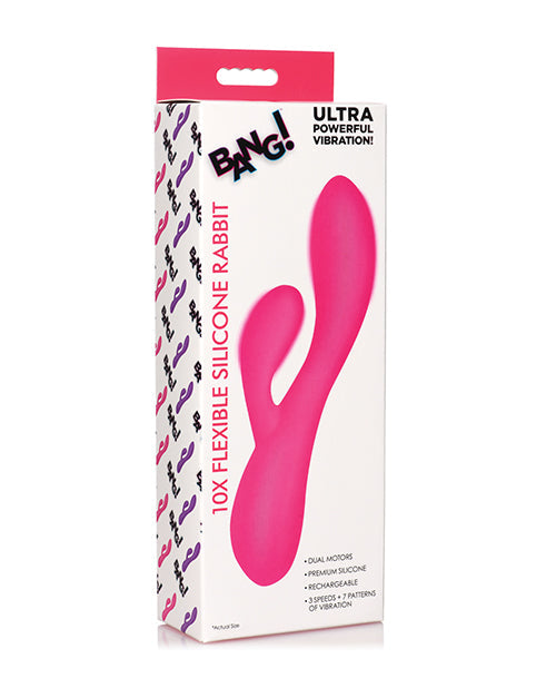 Bang! Bang! 10X Flexible Silicone Rabbit - Pink