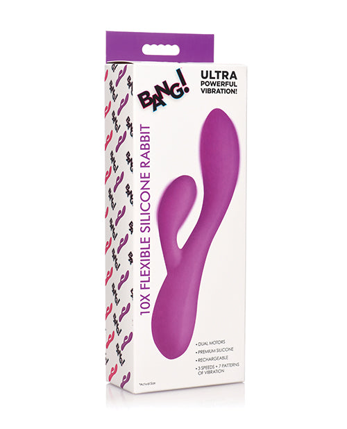 Bang! Bang! 10X Flexible Silicone Rabbit - Purple