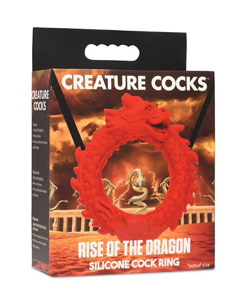 Creature Cocks Creature Cocks Rise of the Dragon Silicone Cock Ring - Red