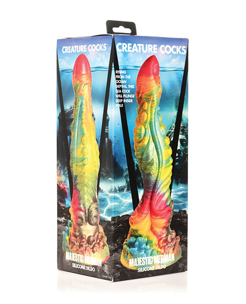 Creature Cocks Creature Cocks Majestic Merman Silicone Dildo - Multi Color