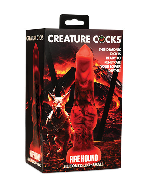 Creature Cocks Creature Cocks Fire Hound Silicone Dildo - Small Red